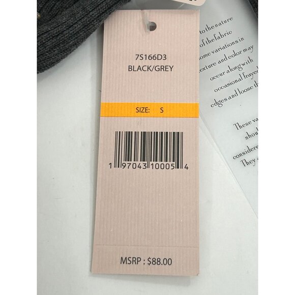 Nanette Lepore Sweater Dress S Black Grey Midi Ribbed Long Sleeve Button Down V- - Picture 6 of 14